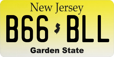 NJ license plate B66BLL