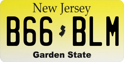 NJ license plate B66BLM