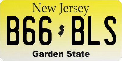 NJ license plate B66BLS