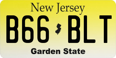 NJ license plate B66BLT