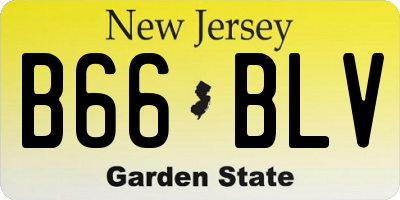 NJ license plate B66BLV