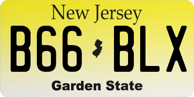 NJ license plate B66BLX