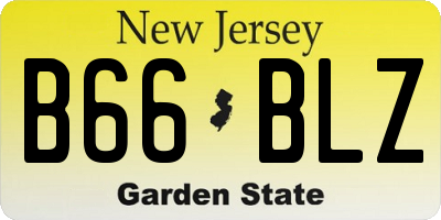 NJ license plate B66BLZ