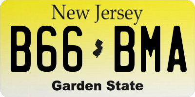 NJ license plate B66BMA