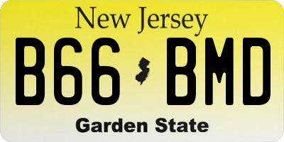 NJ license plate B66BMD