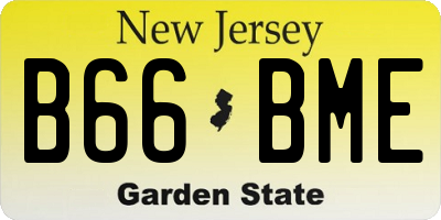 NJ license plate B66BME