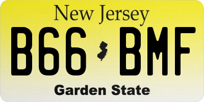 NJ license plate B66BMF
