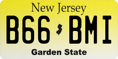 NJ license plate B66BMI