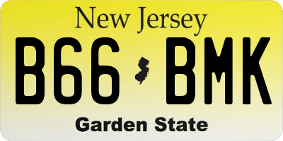 NJ license plate B66BMK