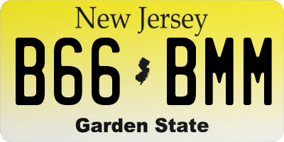 NJ license plate B66BMM