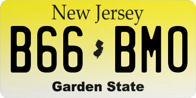NJ license plate B66BMO