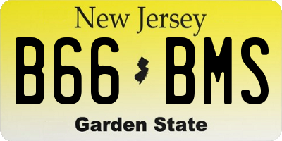 NJ license plate B66BMS