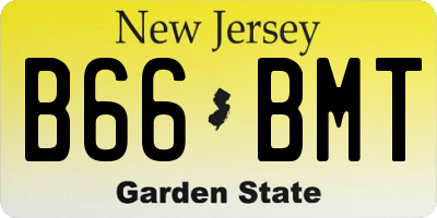 NJ license plate B66BMT