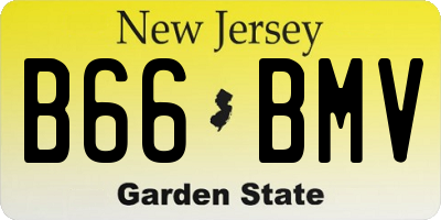 NJ license plate B66BMV