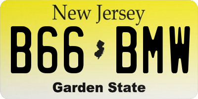 NJ license plate B66BMW