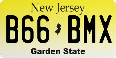 NJ license plate B66BMX
