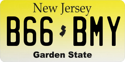 NJ license plate B66BMY