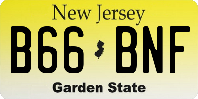 NJ license plate B66BNF