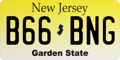 NJ license plate B66BNG