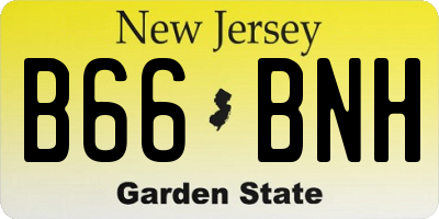 NJ license plate B66BNH