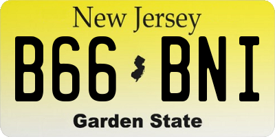 NJ license plate B66BNI