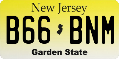 NJ license plate B66BNM