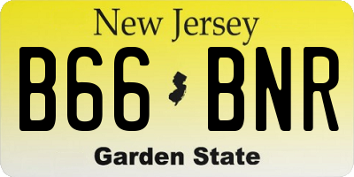 NJ license plate B66BNR