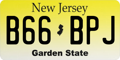 NJ license plate B66BPJ