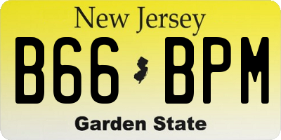 NJ license plate B66BPM