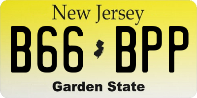 NJ license plate B66BPP