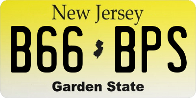 NJ license plate B66BPS