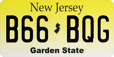 NJ license plate B66BQG