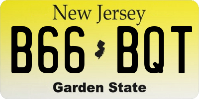NJ license plate B66BQT