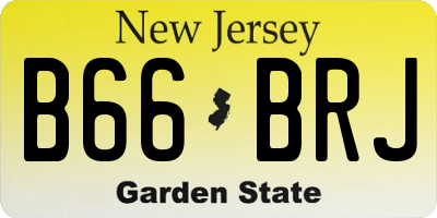 NJ license plate B66BRJ