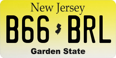 NJ license plate B66BRL