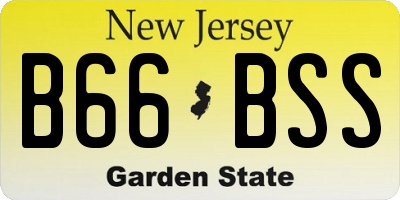 NJ license plate B66BSS