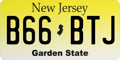 NJ license plate B66BTJ