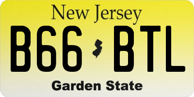 NJ license plate B66BTL