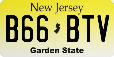 NJ license plate B66BTV
