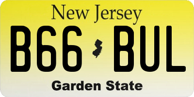 NJ license plate B66BUL