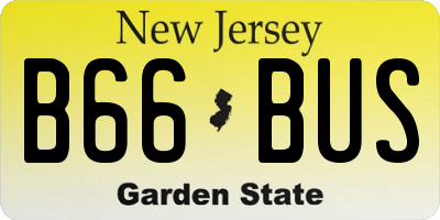 NJ license plate B66BUS