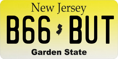 NJ license plate B66BUT