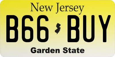 NJ license plate B66BUY