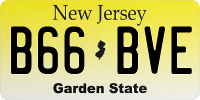 NJ license plate B66BVE