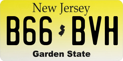 NJ license plate B66BVH