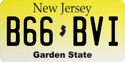 NJ license plate B66BVI