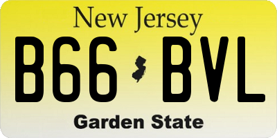 NJ license plate B66BVL