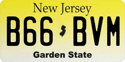 NJ license plate B66BVM