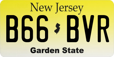 NJ license plate B66BVR