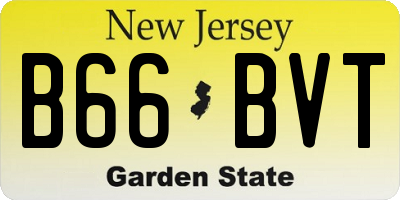 NJ license plate B66BVT